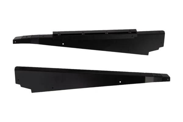 Tusk zipperless upper door kit, pair of black door panels shown isolated on white