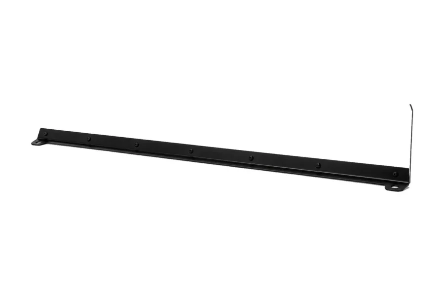 Tusk clear wind deflector with black mounting base, angled view of the low-profile panel
