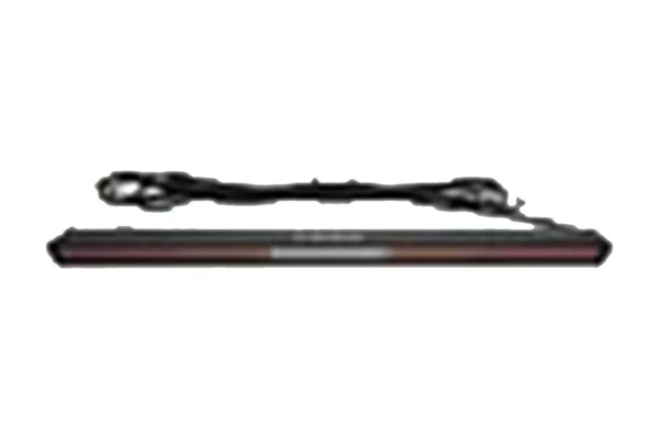 Tusk chase light bar shown edge-on, slim black housing with a wiring lead