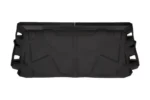 Black TPE Tusk bed mat molded for the Polaris General, top down view showing the raised tread pattern