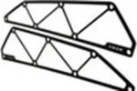 Pair of Tusk black aluminum intake covers shown small, triangular open frame design