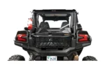 Tusk rear window mounting hardware: black cage clamps, bolts, washers, and nuts