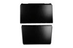 Tusk Profile aluminum UTV roof, two black front and rear panels on a white background