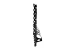 Tusk black seat cargo rack, side profile view showing angled support, isolated