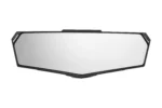 Tusk wide panoramic UTV rear view mirror with black frame, front angled view