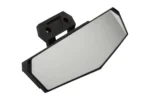 Tusk UTV rear view mirror, straight-on front view of the black-framed panoramic glass