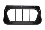 Tusk sliding rear glass window with center slider latch, front view on white